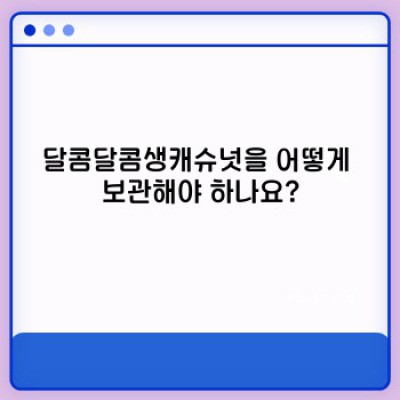 달콤달콤생캐슈넛 완벽 가이드: 맛, 효능, 보관법, 그리고 더 많은 정보!