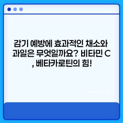 겨울철 감기 예방! 면역력 UP! 효과적인 식품 BEST 10 (요약정보 빠르게 보기)