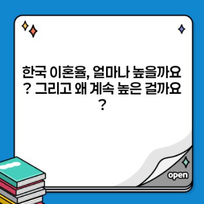 한국이혼율 중요 정보 요약: 원인, 현황, 해결 방안 및 국제 비교