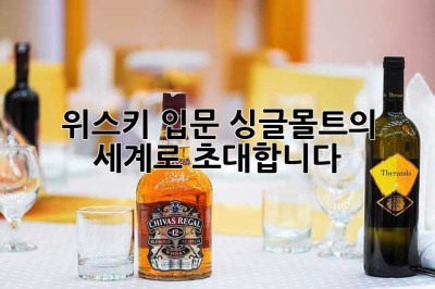 위스키 입문: 싱글몰트의 세계로 초대합니다!