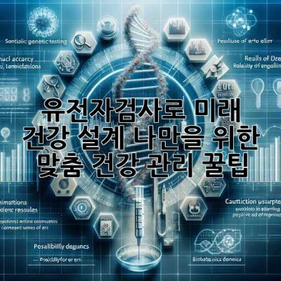 🧬 유전자검사로 미래 건강 설계! 나만을 위한 맞춤 건강 관리 꿀팁 🍯