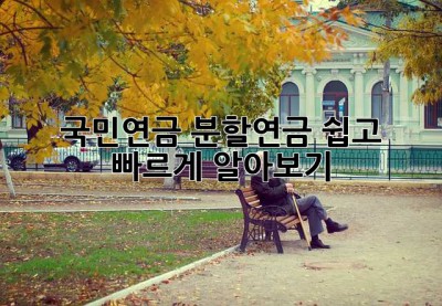국민연금 분할연금, 쉽고 빠르게 알아보기!