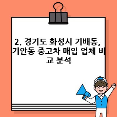 경기도 화성시 기배동, 기안동 중고차 매입: 최고가 매입, 안전한 거래를 위한 완벽 가이드