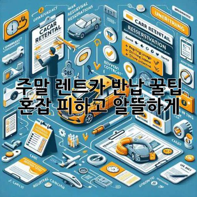 주말 렌트카 반납 꿀팁 🍯: 혼잡 피하고 알뜰하게!