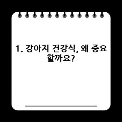 강아지 건강식 완벽 가이드: 선택부터 관리까지, 건강한 반려견 생활 만들기
