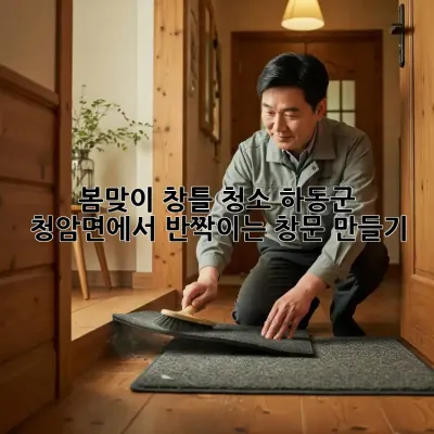 봄맞이 창틀 청소, 하동군 청암면에서 반짝이는 창문 만들기!