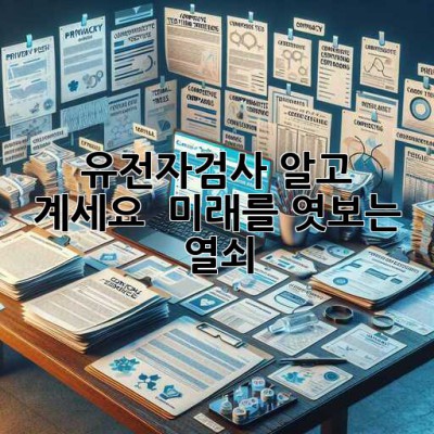 유전자검사, 알고 계세요? 🧐 미래를 엿보는 열쇠?