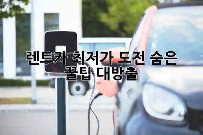 🚗 렌트카 최저가 도전! 숨은 꿀팁 대방출 🍯