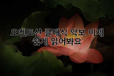 오켄토샨 클래식 악보, 이제 쉽게 읽어봐요!